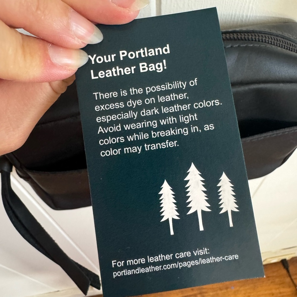 Portland Leather Black CAMERA BAG PURSE BNWOT - Picture 9 of 16
